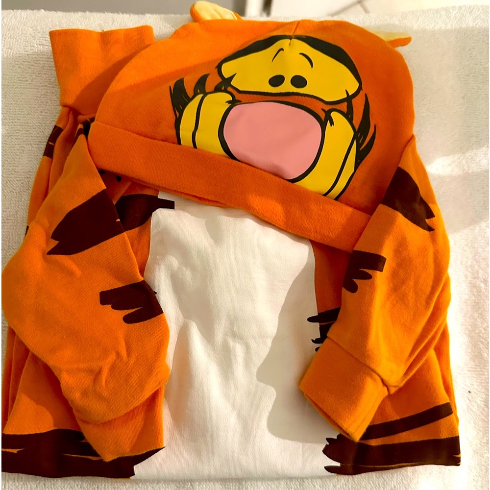 Winnie the Pooh tiger footsie pajamas with matching hat